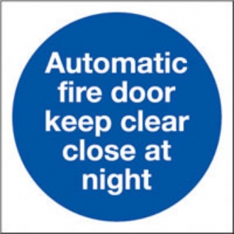 automatic fire door keep clear 