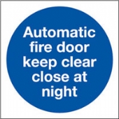 automatic fire door keep clear 