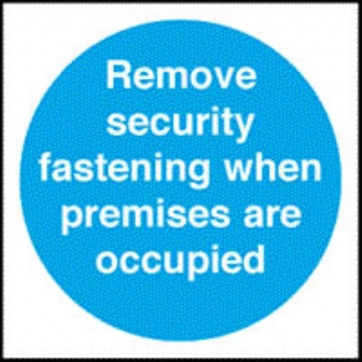 remove security fastening 