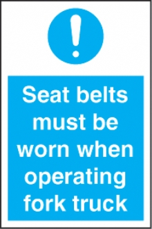 seat belts must be worn.. 