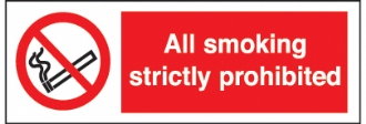 smoking strictly prohibited 
