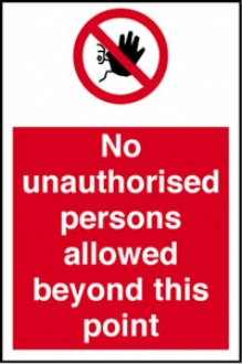 no unauthorised persons 