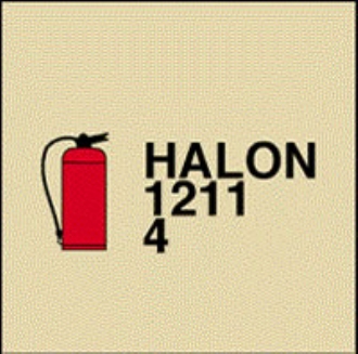portable fire extinguisher halon-1211-4 