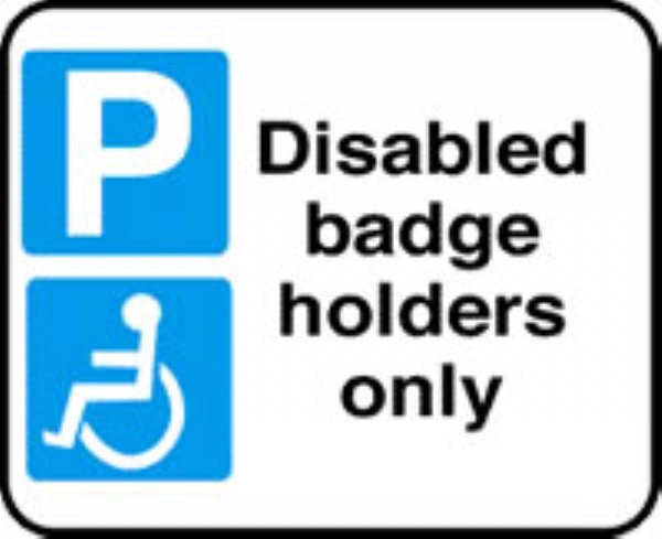 disabled parking only without channel 