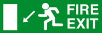 fire exit diagonal down left 