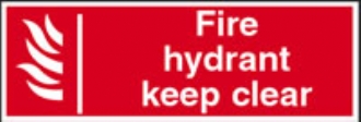 fire hydrant keep clear 