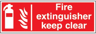fire extinguisher keep clear 