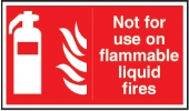 not for use on flammable 