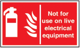 not for use on live electrical equipment