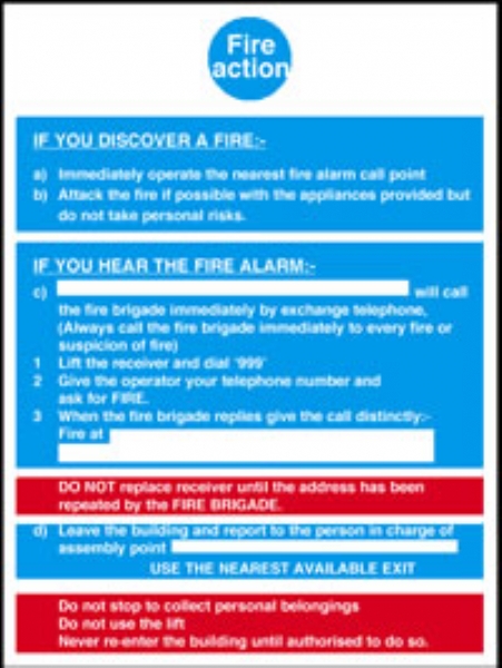 fire action notice 
