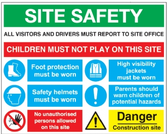 site safety multi message sign