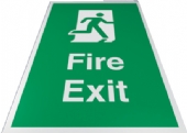 fire exit floor sign 