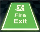 floor fire exit  - photoluminescent