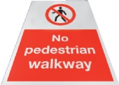 no pedestrian walkway 