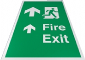 fire exit floor signs 