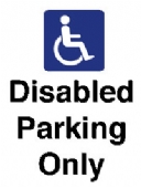 disabled parking only 
