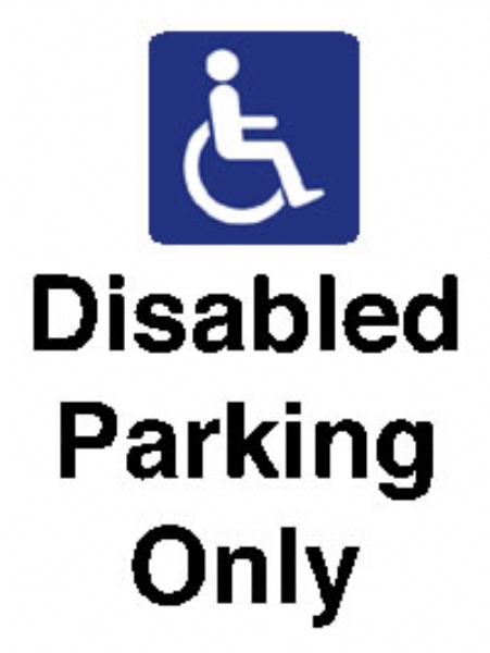 disabled parking only 