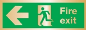 fire exit arrow left (Brushed Aluminium)