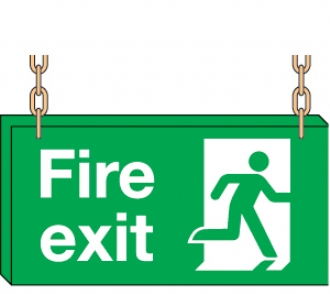 fire exit running man 
