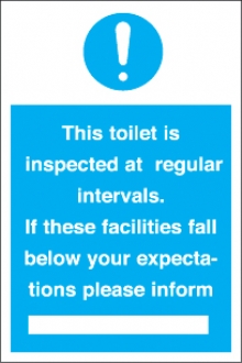 this toilet is inspected at regular intervals