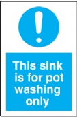 this sink is for pot washing only 