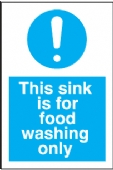 this sink is for food washing only 