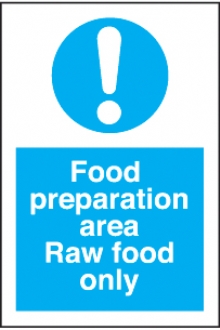 food preperation area - raw food only 