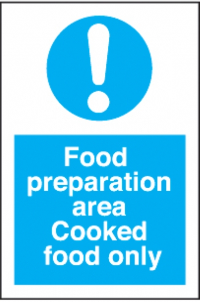 food preperation area - cooked food only 