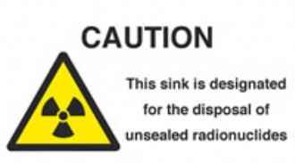caution - designated sink 