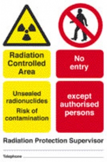 rad. control. area - unsealed radionuclide 