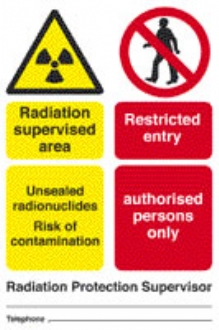 rad. supervised area - unsealed radionuclide 