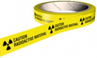 caution radioactive mat.