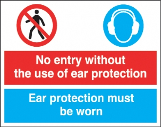 no entry without the use of ear protection