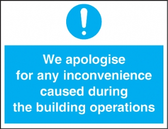we apologise for any inconvenience