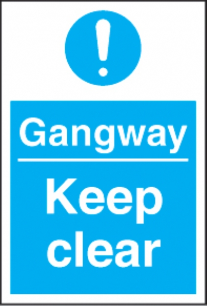 gangway keep clear  