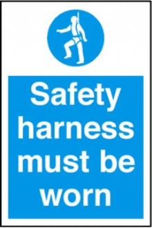 safety harness must be worn 