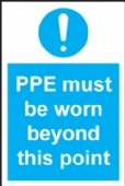 PPE must be worn beyond this point