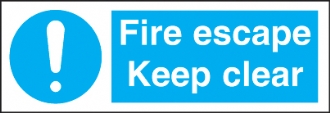 fire escape keep clear 