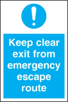 keep clear exit for emergency 