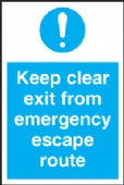 keep clear exit for emergency 