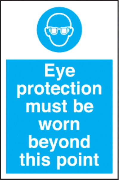 eye protection beyond this point 