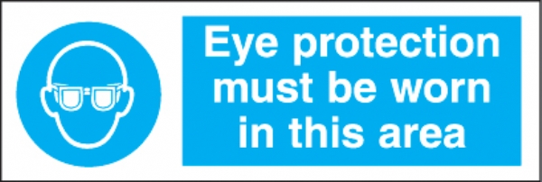 eye protection must be worn in this area 