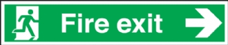 fire exit arrow right 