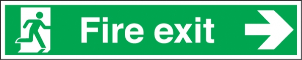fire exit arrow right 