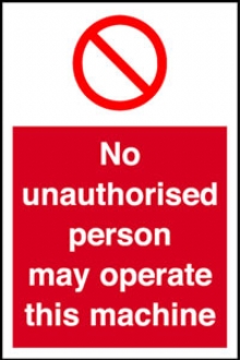 no unauthorised persons  