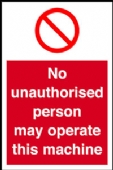 no unauthorised persons  
