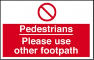 pedestrians use other footpath  