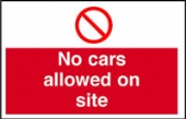 no cars allowed on site 
