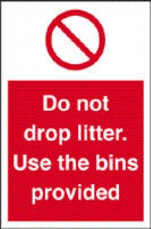 do not drop litter - use the bins provided 