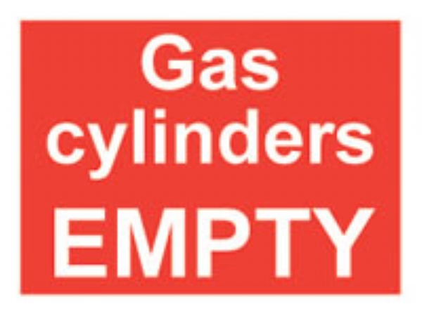 gas cylinders empty